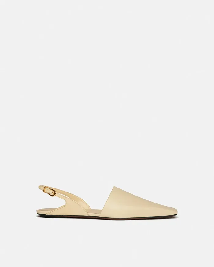 Maimu Leather PointToe Flats Off White Women Nanushka Shoes