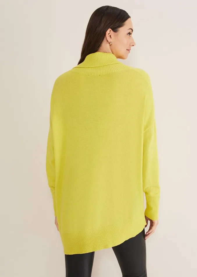 Maltia Asymmetric Hem Jumper Lime Women Phase Eight Knitwear