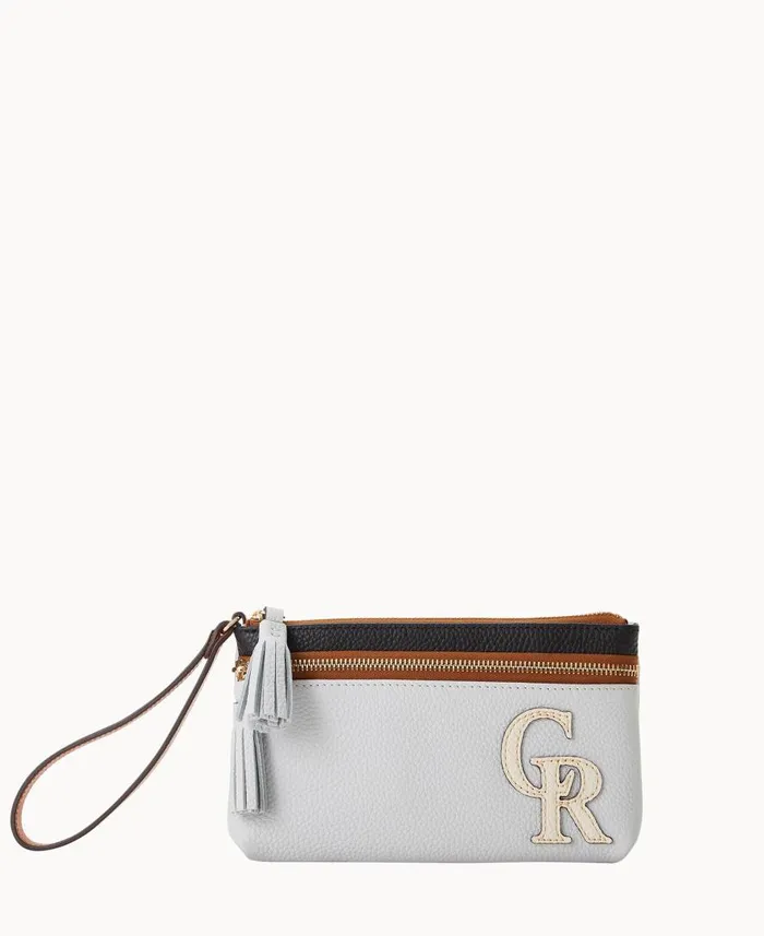 ManWoman MLB Rockies Double Zip Wristlet Rockies Dooney and Bourke Wallets