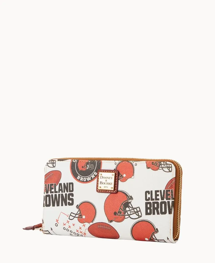ManWoman NFL Browns Large Zip Around Wristlet Browns Dooney and Bourke Wallets ManWoman NFL Browns Large Zip Around Wristlet Browns Dooney and Bourke Wallets