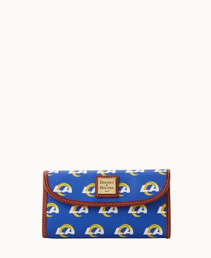ManWoman NFL Rams Continental Clutch Rams Dooney and Bourke Wallets