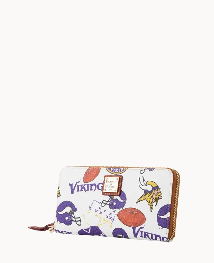 ManWoman NFL Vikings Large Zip Around Wristlet Vikings Dooney and Bourke Wallets ManWoman NFL Vikings Large Zip Around Wristlet Vikings Dooney and Bourke Wallets