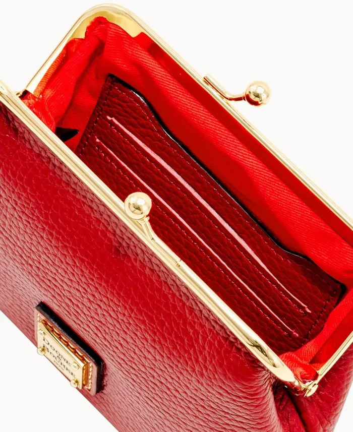 ManWoman Pebble Grain Large Framed Purse Red Dooney and Bourke Wallets ManWoman Pebble Grain Large Framed Purse Red Dooney and Bourke Wallets