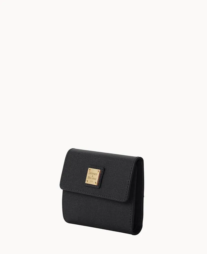ManWoman Saffiano Small Flap Credit Card Wallet Black Dooney and Bourke Wallets ManWoman Saffiano Small Flap Credit Card Wallet Black Dooney and Bourke Wallets
