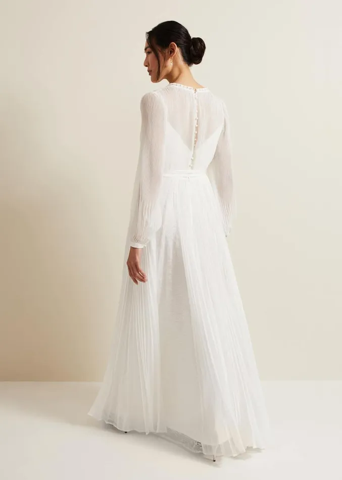 Mariana Pleated Lace Wedding Dress Pearl Women Phase Eight Dresses