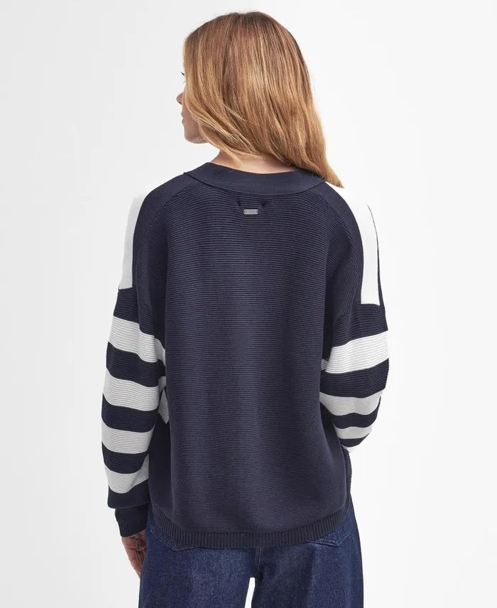 Mariner Striped Cardigan Navy Stripe Women Barbour Cardigans