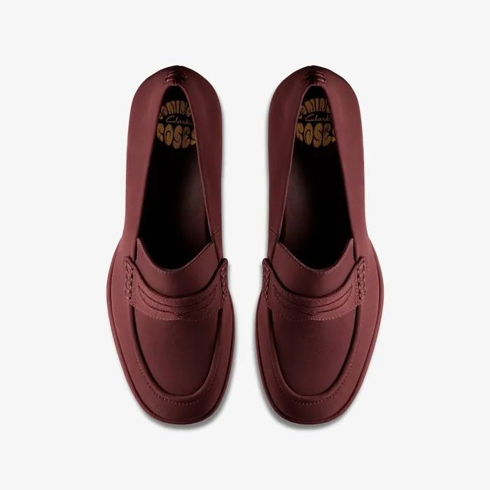 Martine Rose Womens Loafer 2 Oxblood Textile Women Clarks Loafers and Oxfords