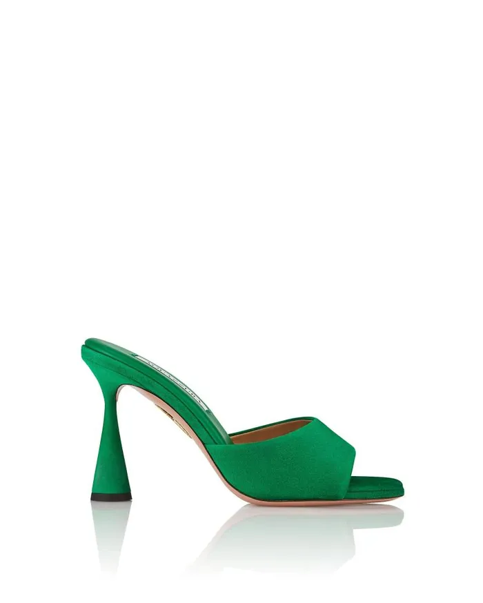 Max Mule 95 Green Women Aquazzura Sandals Max Mule 95 Green Women Aquazzura Sandals