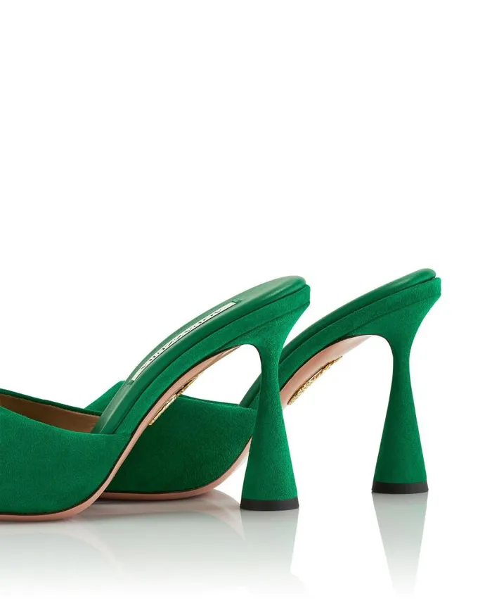 Max Mule 95 Green Women Aquazzura Sandals Max Mule 95 Green Women Aquazzura Sandals