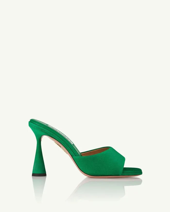 Max Mule 95 Green Women Aquazzura Sandals Max Mule 95 Green Women Aquazzura Sandals