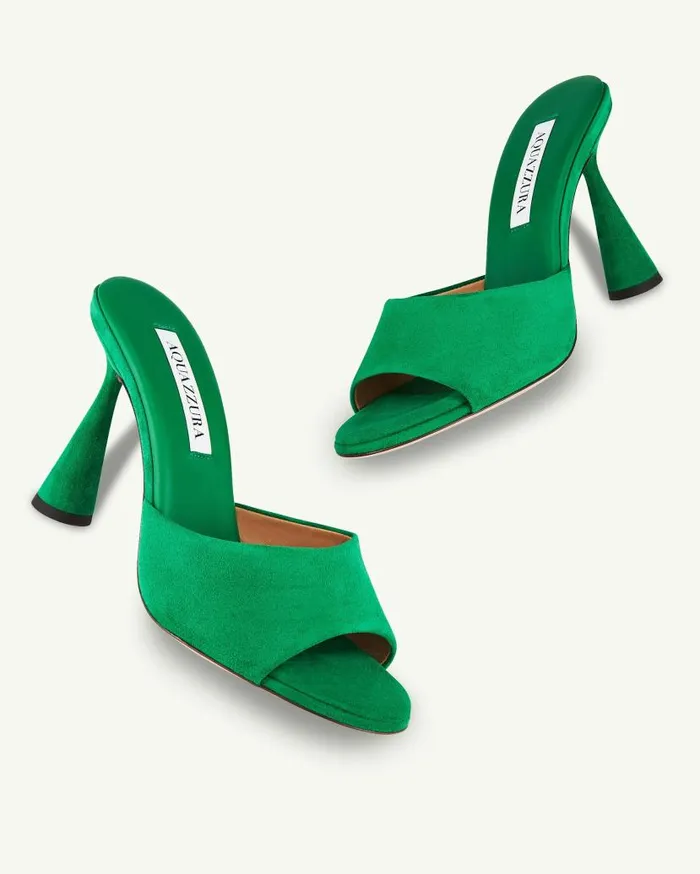 Max Mule 95 Green Women Aquazzura Sandals Max Mule 95 Green Women Aquazzura Sandals