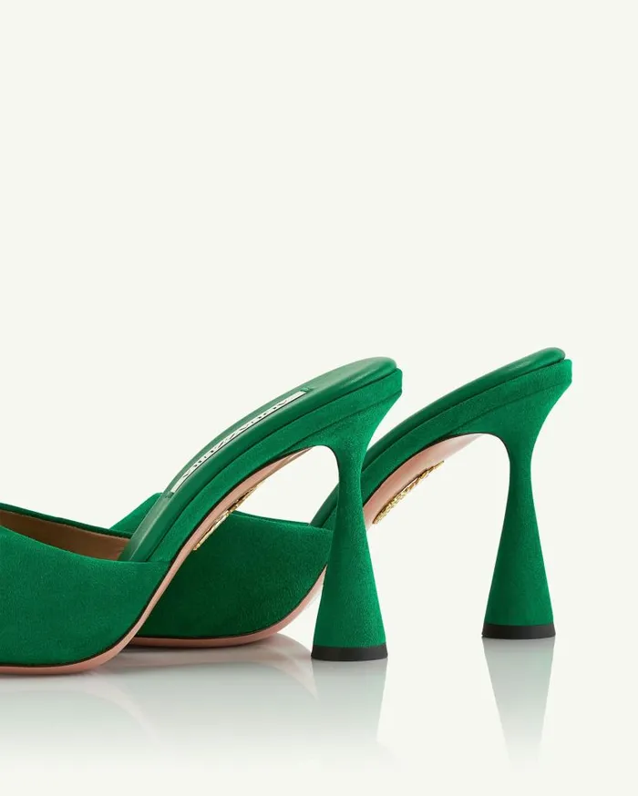 Max Mule 95 Green Women Aquazzura Sandals Max Mule 95 Green Women Aquazzura Sandals