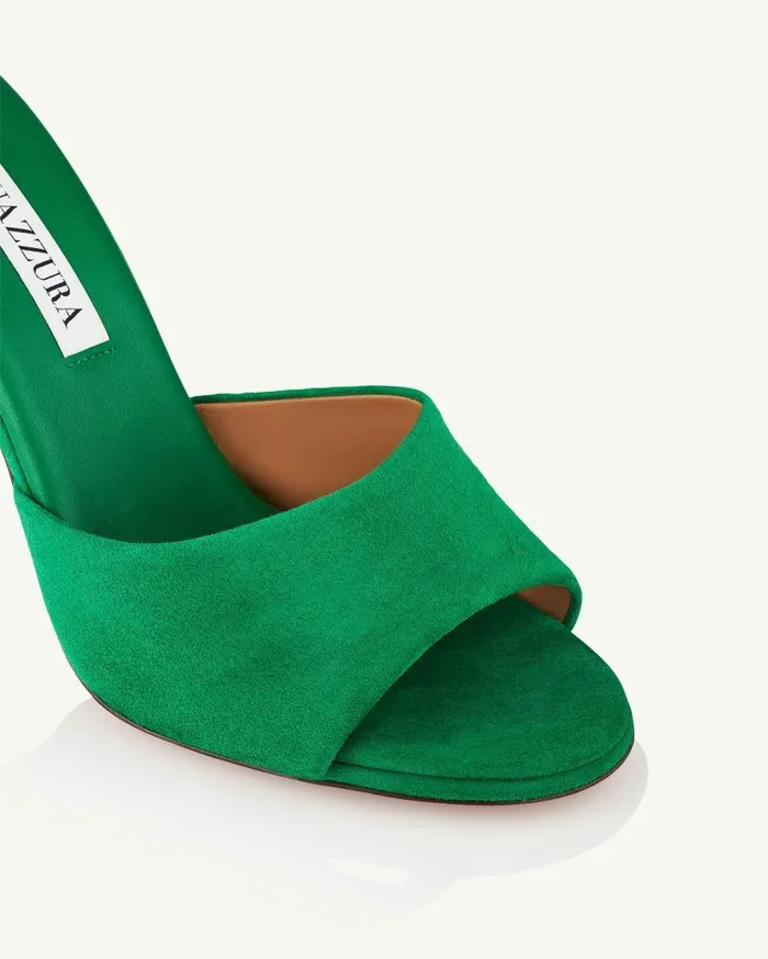 Max Mule 95 Green Women Aquazzura Sandals Max Mule 95 Green Women Aquazzura Sandals