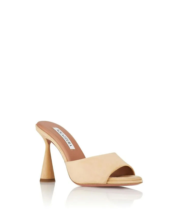 Max Mule 95 Pink Women Aquazzura Slides and Mules Max Mule 95 Pink Women Aquazzura Slides and Mules