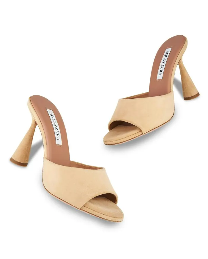Max Mule 95 Pink Women Aquazzura Slides and Mules Max Mule 95 Pink Women Aquazzura Slides and Mules
