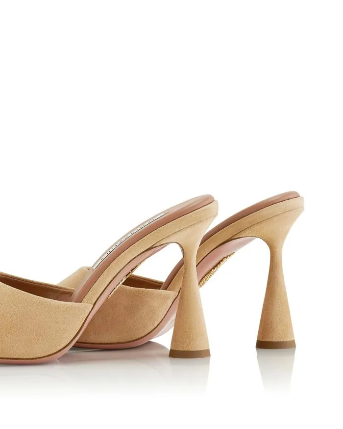 Max Mule 95 Pink Women Aquazzura Slides and Mules Max Mule 95 Pink Women Aquazzura Slides and Mules