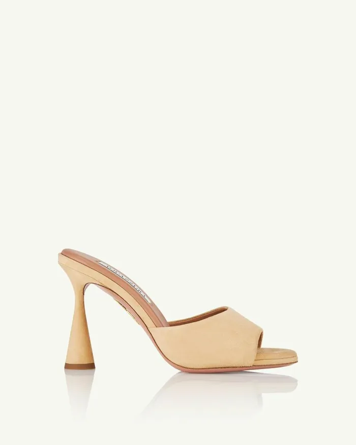 Max Mule 95 Pink Women Aquazzura Slides and Mules Max Mule 95 Pink Women Aquazzura Slides and Mules