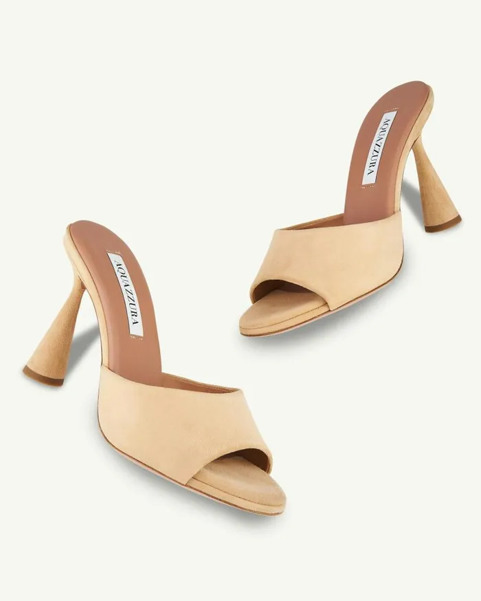 Max Mule 95 Pink Women Aquazzura Slides and Mules Max Mule 95 Pink Women Aquazzura Slides and Mules