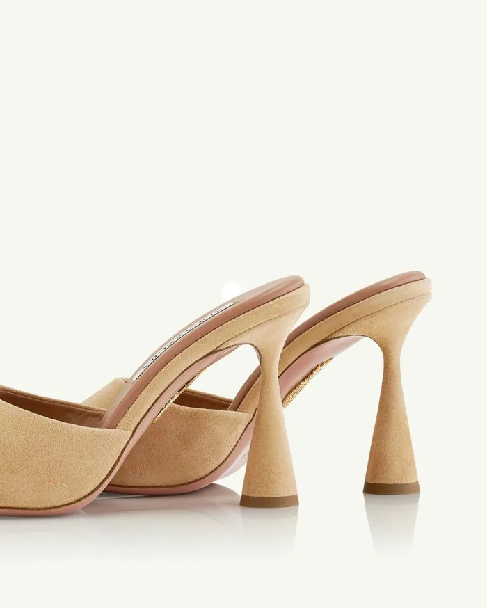Max Mule 95 Pink Women Aquazzura Slides and Mules Max Mule 95 Pink Women Aquazzura Slides and Mules
