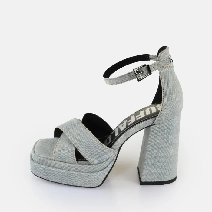 May Cross Denim Buffalo Heels
