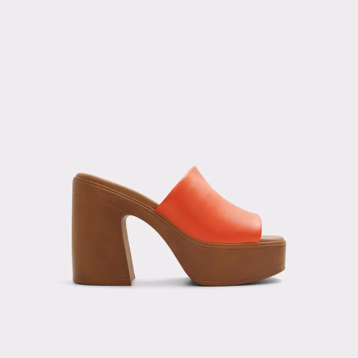 Maysee Bright Orange Women ALDO Mule Shoes