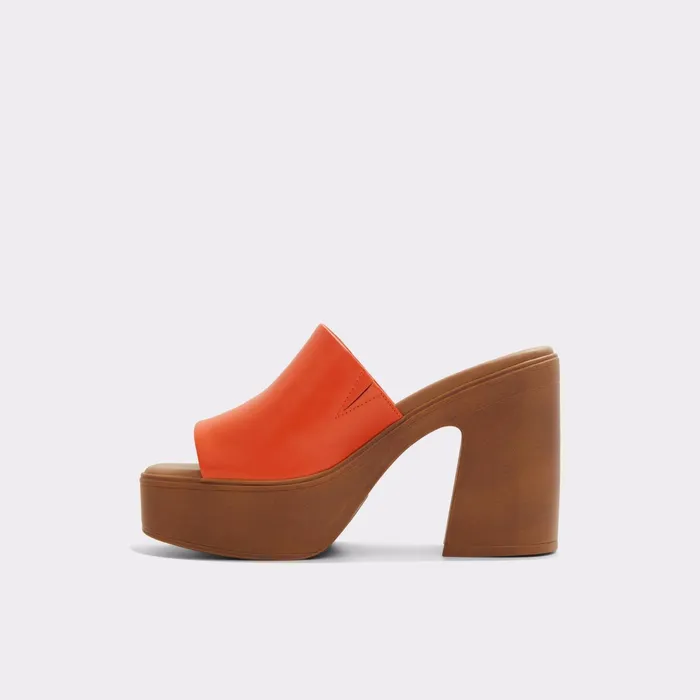 Maysee Bright Orange Women ALDO Mule Shoes