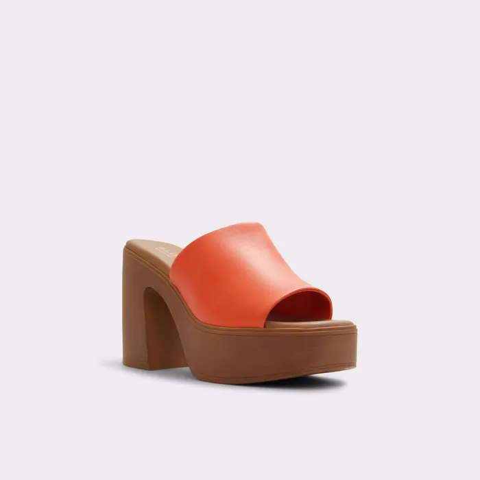 Maysee Bright Orange Women ALDO Mule Shoes