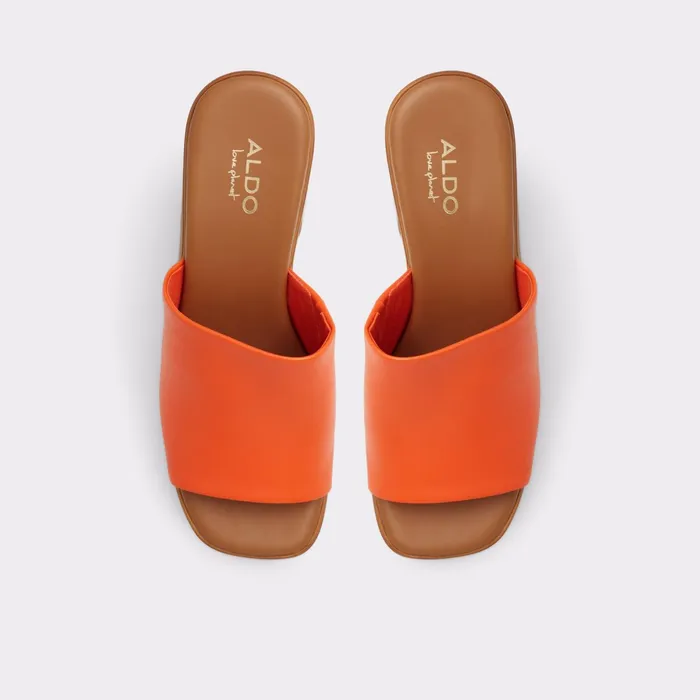 Maysee Bright Orange Women ALDO Mule Shoes
