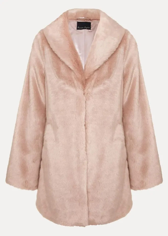 Meg Faux Fur Coat Luxe Pink Women Phase Eight Coats