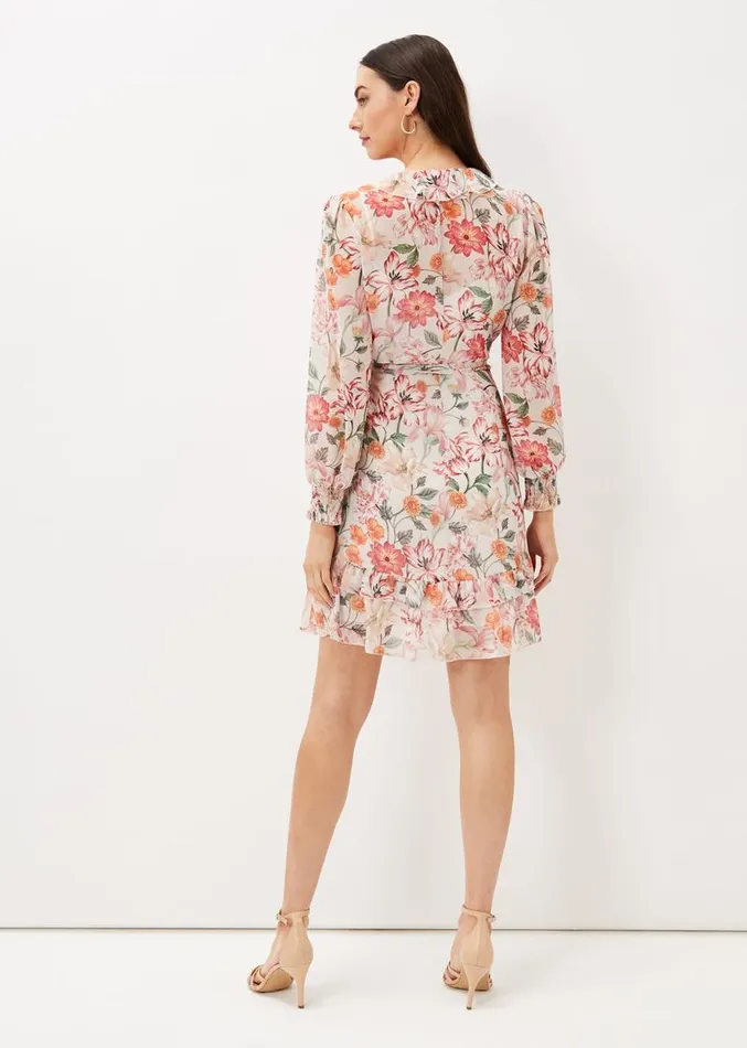 Melinda Floral Wrap Dress Ivorymulti Women Phase Eight Dresses