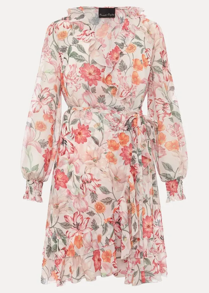 Melinda Floral Wrap Dress Ivorymulti Women Phase Eight Dresses