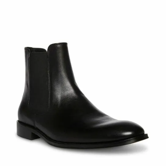 Men039s ADAMO BLACK LEATHER Black Leather Steve Madden Boots Men039s ADAMO BLACK LEATHER Black Leather Steve Madden Boots