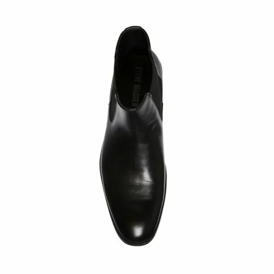 Men039s ADAMO BLACK LEATHER Black Leather Steve Madden Boots Men039s ADAMO BLACK LEATHER Black Leather Steve Madden Boots