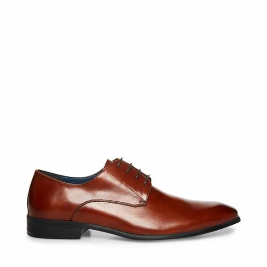 Men039s BEAUX COGNAC LEATHER Cognac Leather Steve Madden Dress