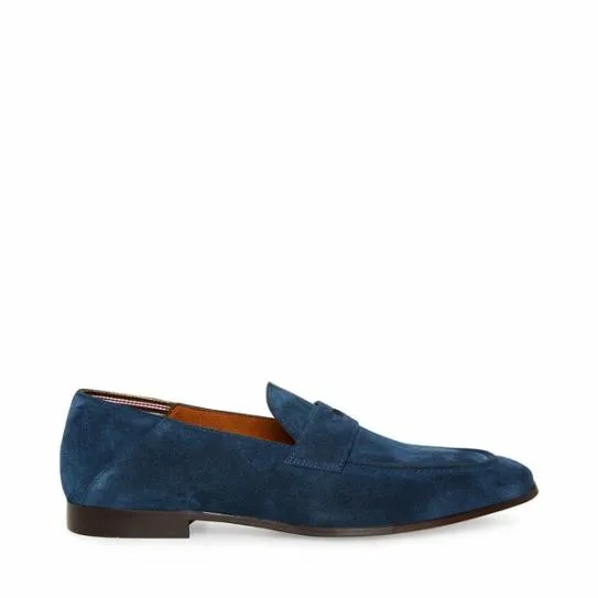 Men039s EDDYSON NAVY SUEDE Navy Suede Steve Madden Loafers