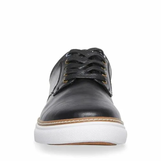 Men039s GULLY BLACK Black Leather Steve Madden Sneakers Men039s GULLY BLACK Black Leather Steve Madden Sneakers