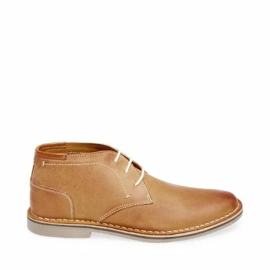 Men039s HESTONN TAN LEATHER Tan Leather Steve Madden Boots