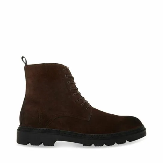 Men039s JESSEE BROWN SUEDE Brown Suede Steve Madden Boots
