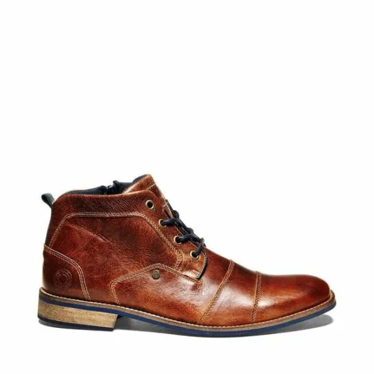 Men039s KRAMERR TAN LEATHER Tan Leather Steve Madden Boots