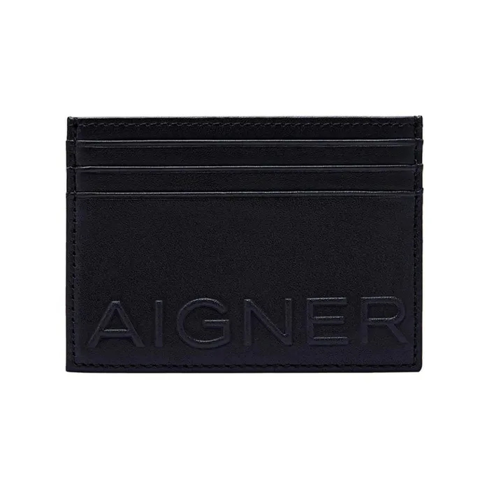 Men Aigner Wallets Leo Card Case LOGO