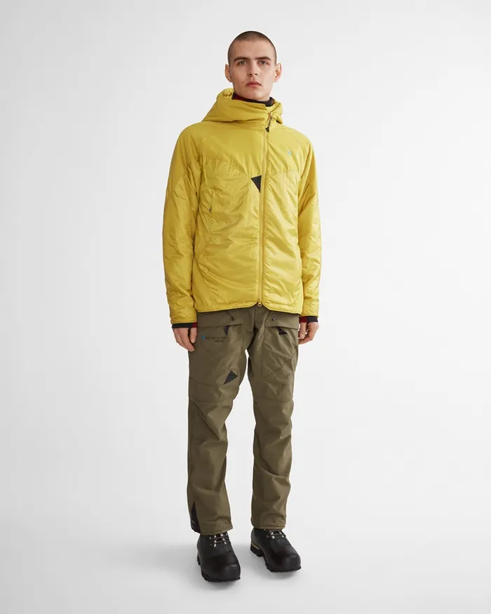 Men Alv Primaloft Hooded Jacket Dusty Yellow Klttermusen Down and Insulated Jackets