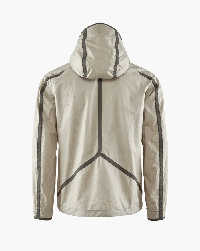 Men Ansur Hooded Katla Cotton Wind Jacket Dove Raven Klttermusen Wind Resistant Jackets