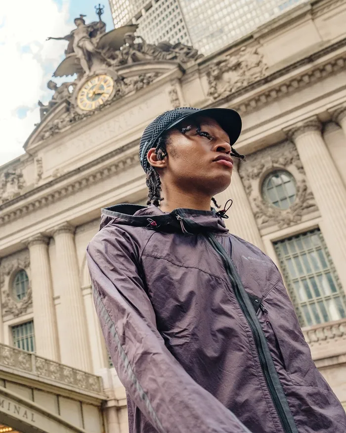Men Ansur Hooded Katla Cotton Wind Jacket Dove Raven Klttermusen Wind Resistant Jackets