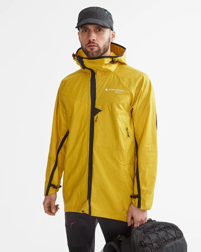 Men Ansur Windproof Parka Sulphur Raven Klttermusen Wind Resistant Jackets