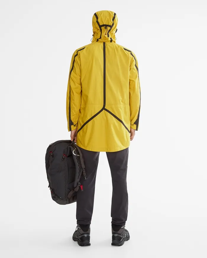 Men Ansur Windproof Parka Sulphur Raven Klttermusen Wind Resistant Jackets