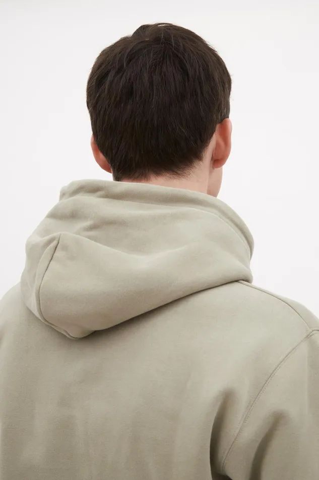 Men Arne Relaxed Organic Brushed Fleece Large N Hoodie Clay Norse Projects Sweatshirts