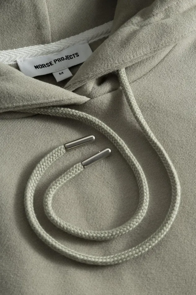 Men Arne Relaxed Organic Brushed Fleece Large N Hoodie Clay Norse Projects Sweatshirts