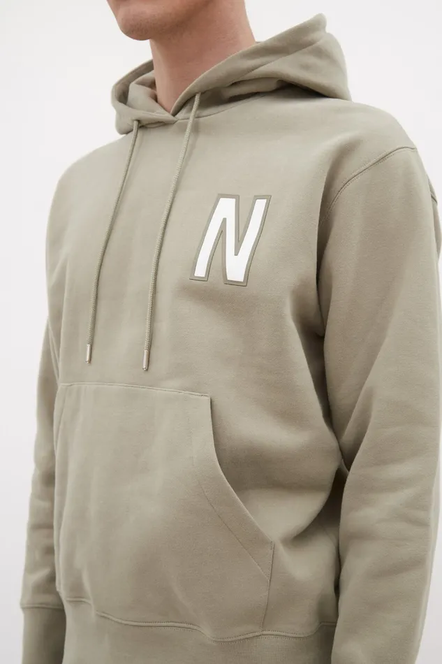 Men Arne Relaxed Organic Brushed Fleece Large N Hoodie Clay Norse Projects Sweatshirts