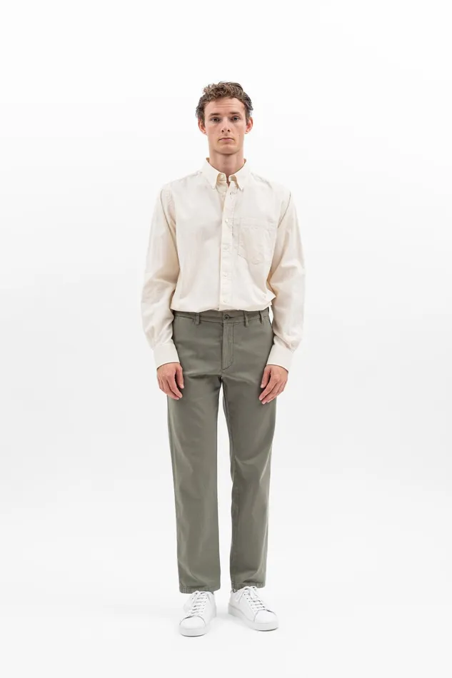 Men Aros Regular Light Stretch Chino Dried Sage Green Norse Projects Trousers