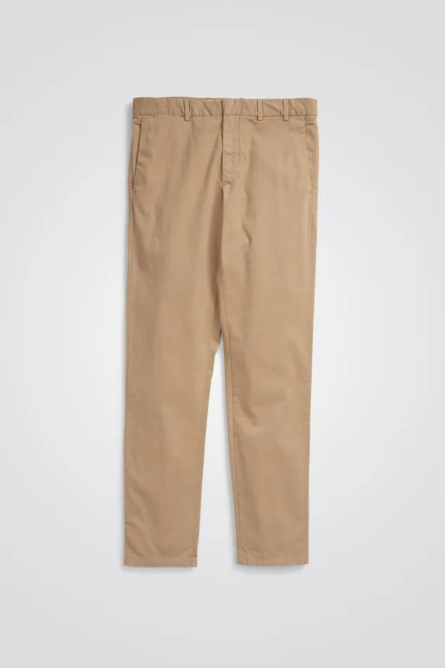 Men Aros Slim Italian Brushed Twill Chino Utility Khaki Norse Projects Trousers